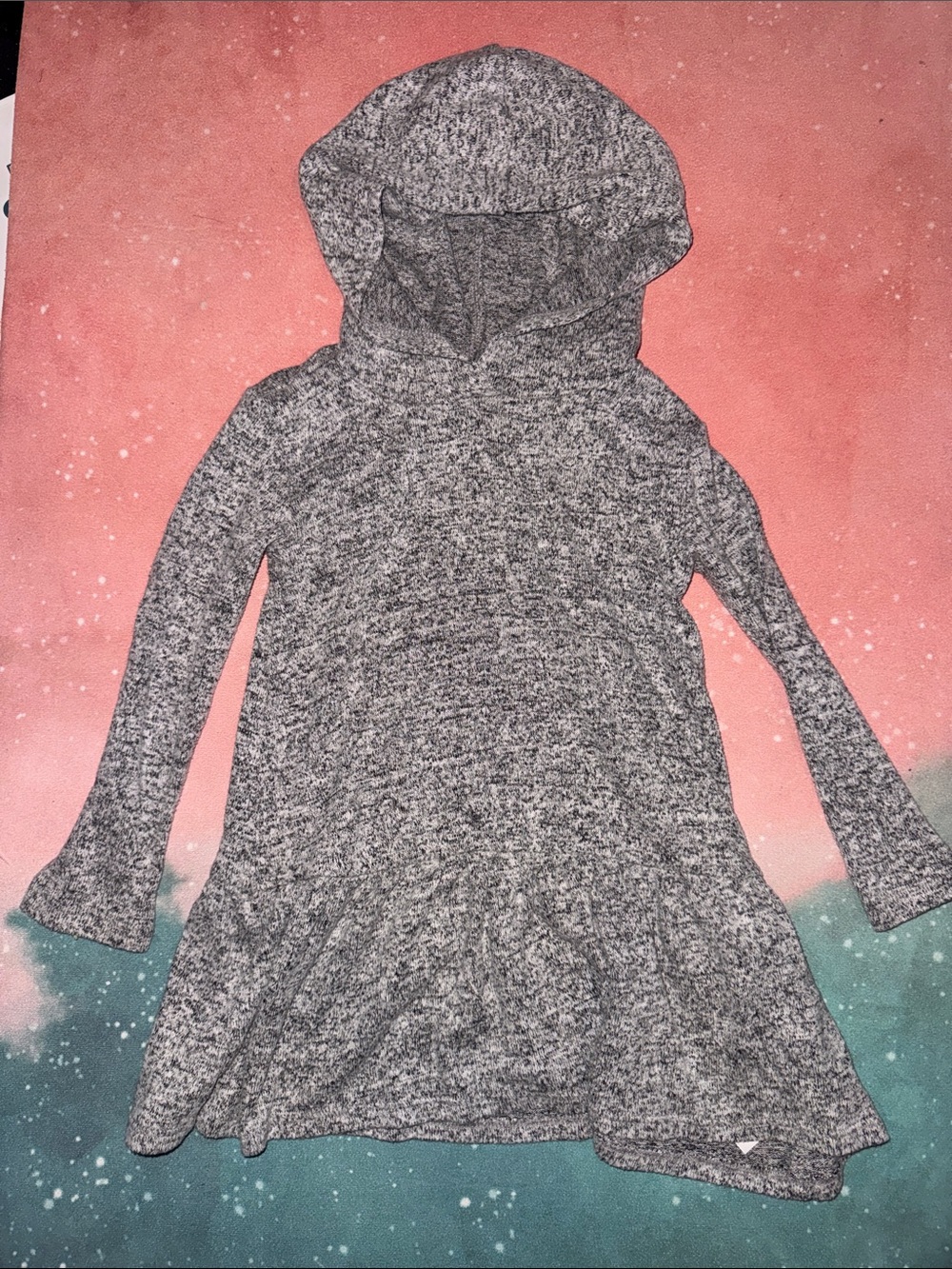 Tucker + Tate Heather Gray Hooded Knit Dress 2t